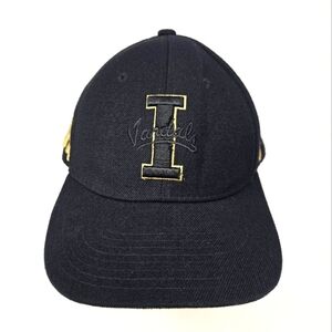 UNIVERSITY OF IDAHO VANDALS BLACK & GOLD FITTED BASEBALL HAT ZEPHYR MEN 7 1/8